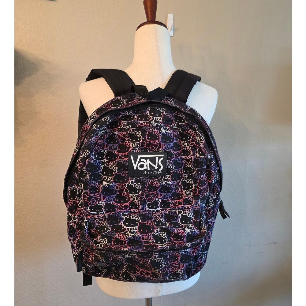 Vans x Hello Kitty Backpack Limited Edition Black Pink Purple School